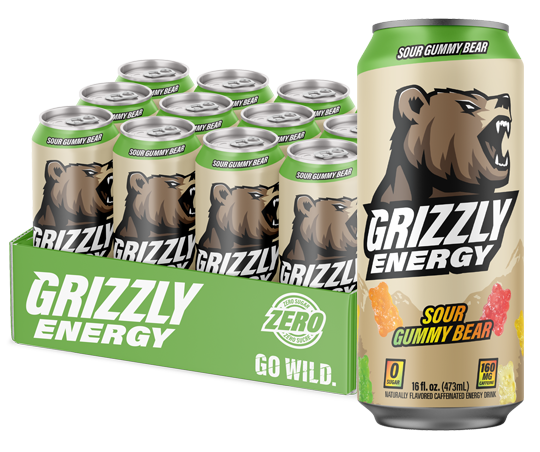 GRIZZLY Sour Gummy Bear473mL Can - 12 pack – Beaver Buzz