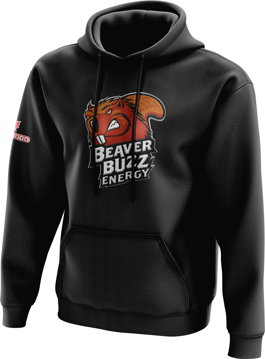 Beaver Buzz Embroidered Hoodie (Black)
