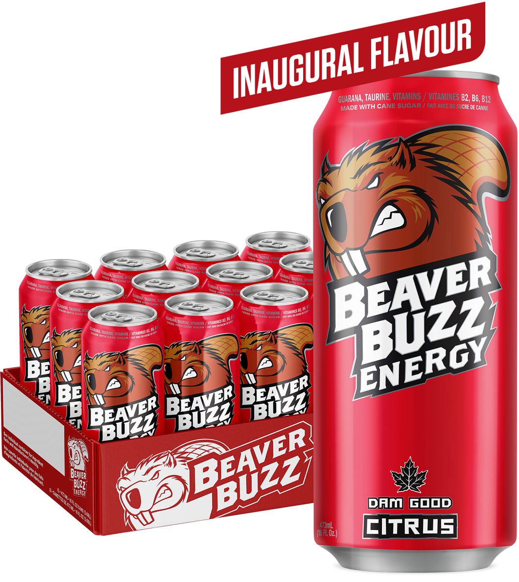 Beaver Buzz CITRUS 473mL Can - 12 pack