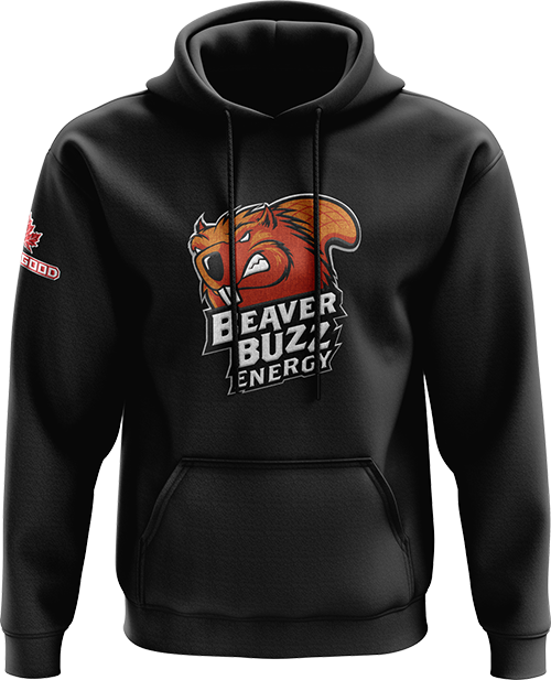 Beaver Buzz Embroidered Hoodie (Black)